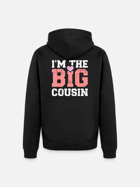 cousin - Unisex Premium Organic Zip Hoodie - black