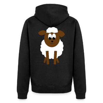 mouton - Veste à capuche bio Premium Unisexe - noir - Dos - Nico (187cm)