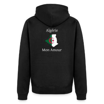 Algérie Mon Amour - Veste à capuche bio Premium Unisexe - noir - Dos - Nico (187cm)