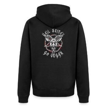 Hail Seitan Go Vegan Vegan Metal Gift disant - Veste à capuche bio Premium Unisexe - noir - Dos - Nico (187cm)
