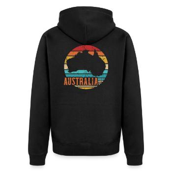 Australie - Veste à capuche bio Premium Unisexe - noir - Dos - Nico (187cm)