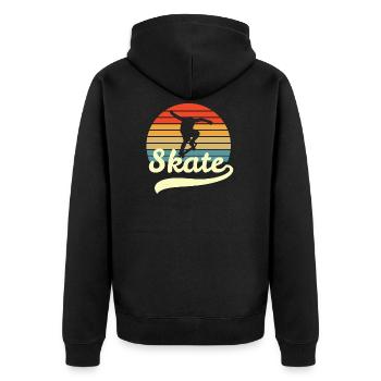 Skateboard Skateboarder cadeau de skateur - Veste à capuche bio Premium Unisexe - noir - Dos - Nico (187cm)