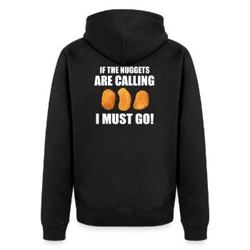 Nuggets Nug Lover Nuggets Gift - Unisex Premium Organic Zip Hoodie - black - Back - Nico (187cm)