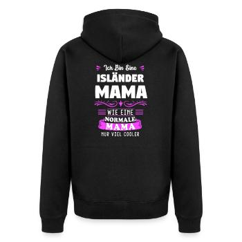 Cadeau de cheval islandais Mama Islandais - Veste à capuche bio Premium Unisexe - noir - Dos - Nico (187cm)