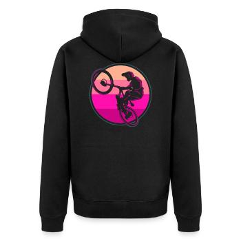 VTT BMX Downhill - Veste à capuche bio Premium Unisexe - noir - Dos - Nico (187cm)