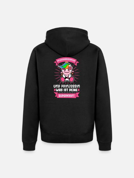 Pflegeassistentin Pflegerin Pflegekraft Geschenk - Unisex Premium Bio Zip Hoodie - Schwarz