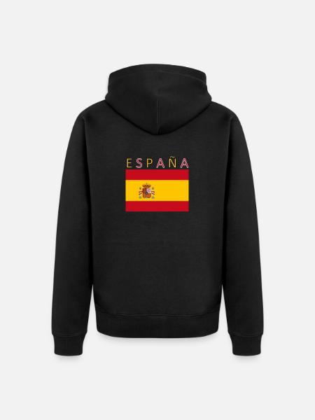 Espana Spain Spain Flag - Unisex Premium Organic Zip Hoodie - black
