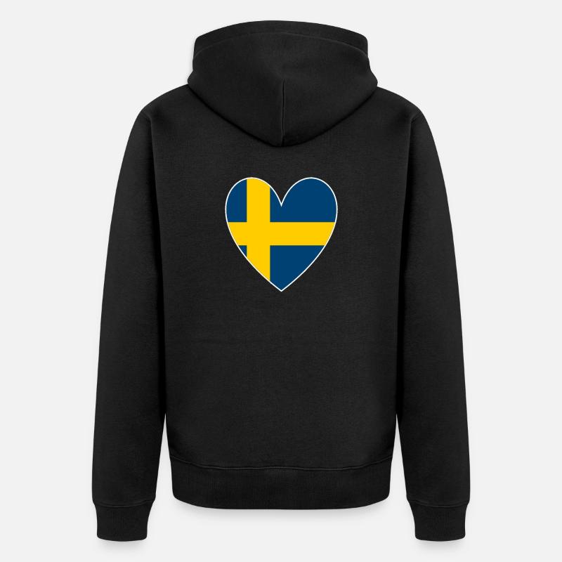 Suède Coeur - Veste à capuche bio Premium Unisexe - noir