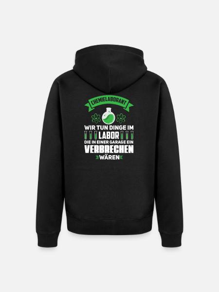 Chemielaborant Chemielaboranten Chemie Geschenk - Unisex Premium Bio Zip Hoodie - Schwarz