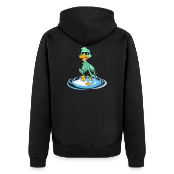 Canard drôle cool - Veste à capuche bio Premium Unisexe - noir - Dos - Nico (187cm)
