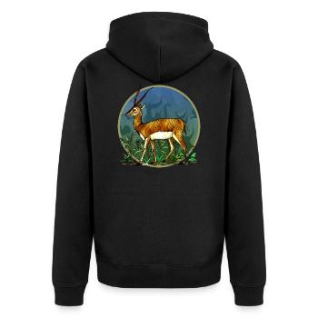 antilope - Veste à capuche bio Premium Unisexe - noir - Dos - Nico (187cm)