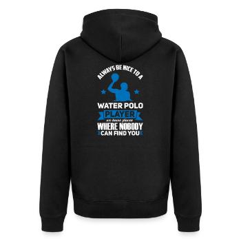 Water Polo Water Sport Water Polo Cadeau - Veste à capuche bio Premium Unisexe - noir - Dos - Nico (187cm)