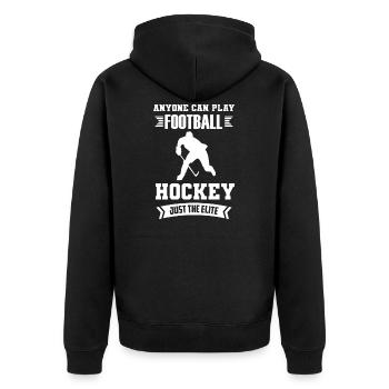 Hockey Sport Cadeau - Veste à capuche bio Premium Unisexe - noir - Dos - Nico (187cm)