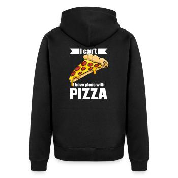 Pizza Pizzas Amateurs de pizza cadeau - Veste à capuche bio Premium Unisexe - noir - Dos - Nico (187cm)