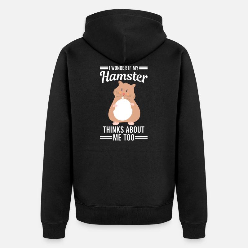 Hamster cadeau - Veste à capuche bio Premium Unisexe - noir