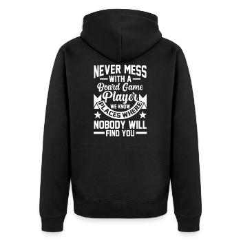 Board Game Board Games Board Games Gift - Unisex Premium Organic Zip Hoodie - black - Back - Nico (187cm)