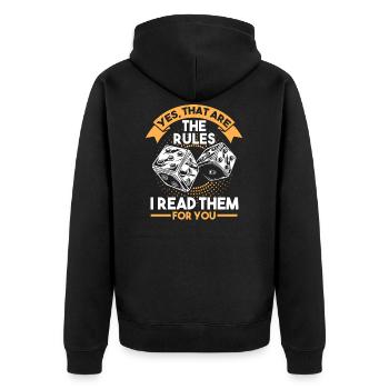 Jeu de société jeux de société jeu de société cadeau - Veste à capuche bio Premium Unisexe - noir - Dos - Nico (187cm)