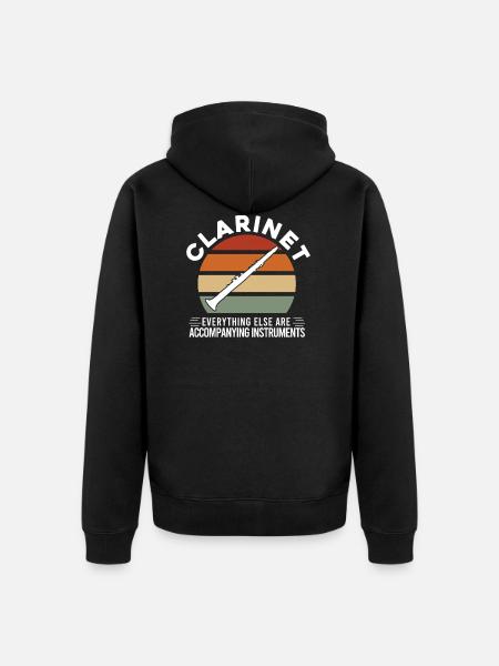 Clarinet Musician Clarinet Gift - Unisex Premium Organic Zip Hoodie - black