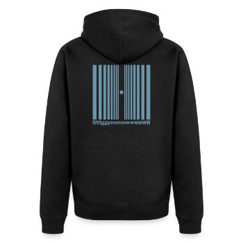 Nyow Gift Doppler Effect Physics Physicist Wave - Unisex Premium Organic Zip Hoodie - black - Back - Nico (187cm)