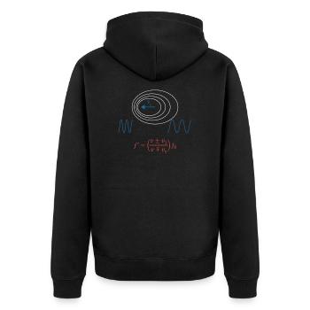 Physics Doppler Effect Gift Physicist Wave - Unisex Premium Organic Zip Hoodie - black - Back - Nico (187cm)