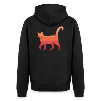 Chat chat rétro chat chat enfants chat miau - Veste à capuche bio Premium Unisexe - noir - Dos - Nico (187cm)