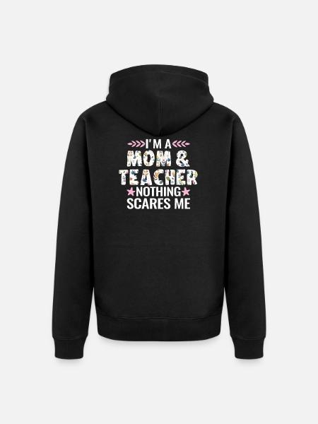 Mère & Professeure Maman & Professeur - Veste à capuche bio Premium Unisexe - noir