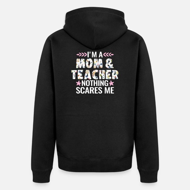 Mutter & Lehrerin Lehrerin Mama & Lehrerin - Unisex Premium Bio Zip Hoodie - Schwarz