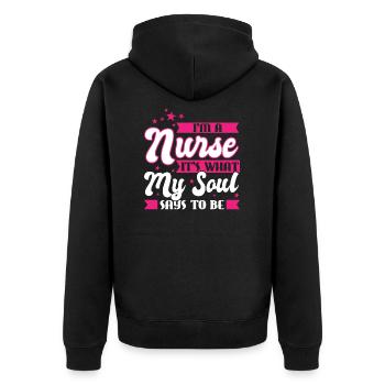 infirmière infirmière cadeau - Veste à capuche bio Premium Unisexe - noir - Dos - Nico (187cm)