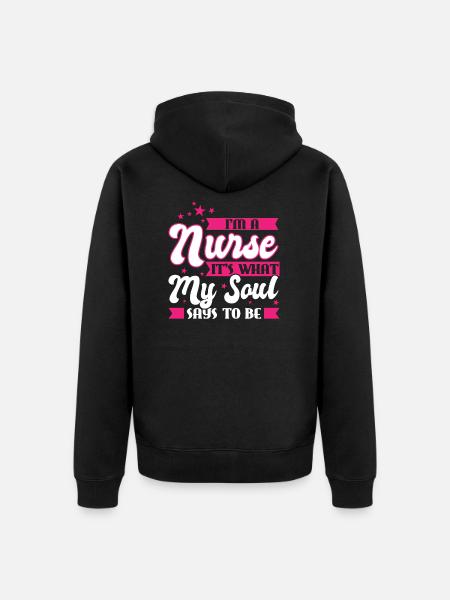 Nurse Nurse Gift - Unisex Premium Organic Zip Hoodie - black