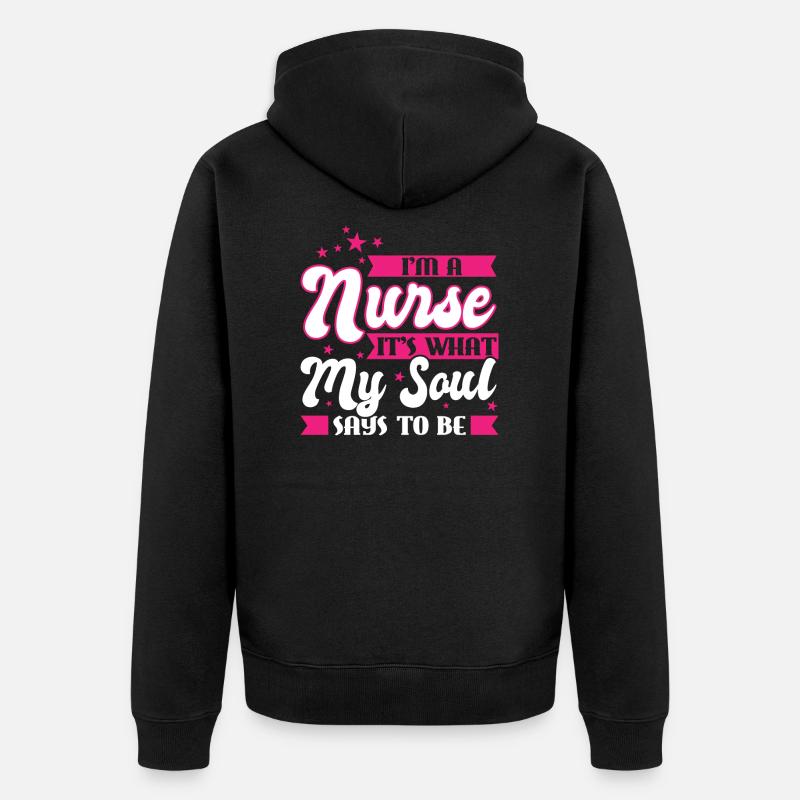 Krankenschwester Krankenschwester Geschenk - Unisex Premium Bio Zip Hoodie - Schwarz