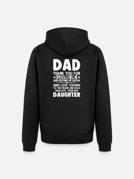 Dad daughter father daughter gift - Unisex Premium Organic Zip Hoodie - black