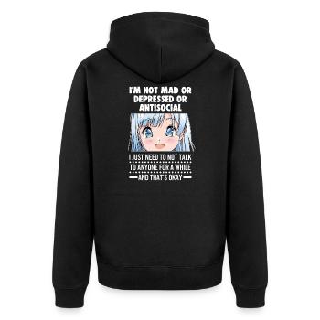Anime Anime Fan Cadeau japonais - Veste à capuche bio Premium Unisexe - noir - Dos - Nico (187cm)