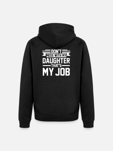 daughter & dad daughter father gift - Unisex Premium Organic Zip Hoodie - black