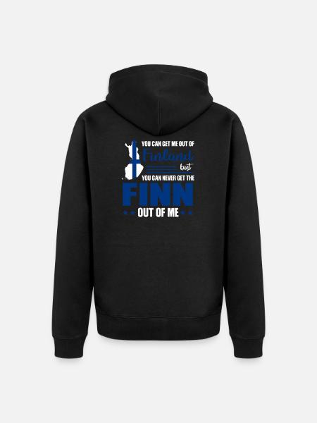 Finland Finnish Finnish Gift - Unisex Premium Organic Zip Hoodie - black