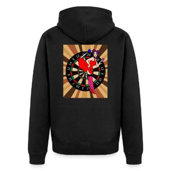 Jeu de fléchettes Joueurs avec fléchettes - Veste à capuche bio Premium Unisexe - noir - Dos - Nico (187cm)