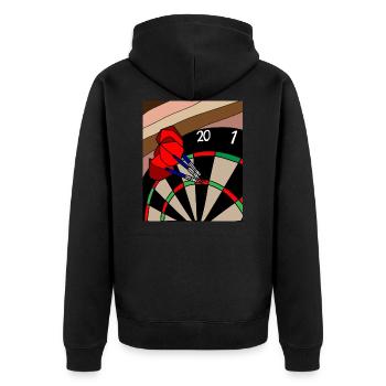 Jeu de fléchettes Joueurs avec fléchettes - Veste à capuche bio Premium Unisexe - noir - Dos - Nico (187cm)
