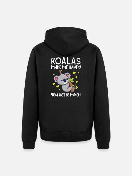 Koala Koala Koala's Gift - Unisex Premium Organic Zip Hoodie - black