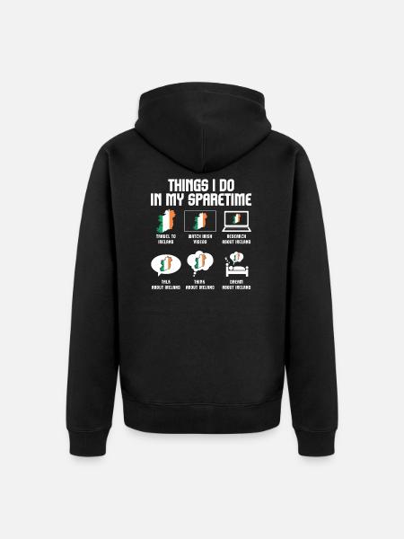 Irland Irland Irish Geschenk - Unisex Premium Bio Zip Hoodie - Schwarz