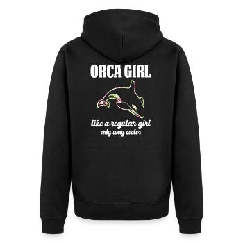 Orques fille orques orques orques cadeau - Veste à capuche bio Premium Unisexe - noir - Dos - Nico (187cm)