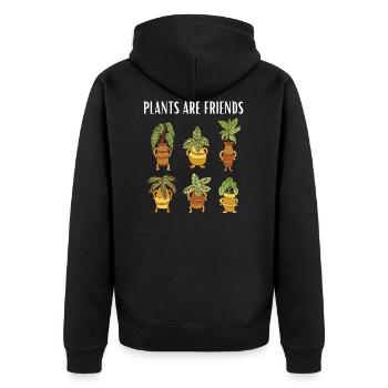Plantes - Veste à capuche bio Premium Unisexe - noir - Dos - Nico (187cm)