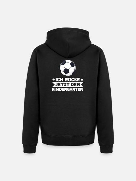 Kindergartenkind Einhorn Kindergarten-Anfang - Unisex Premium Bio Zip Hoodie - Schwarz