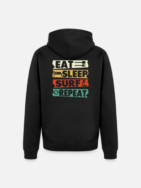 Surfing Windsurfing Kitesurfing Wakeboarding Gift - Unisex Premium Organic Zip Hoodie - black