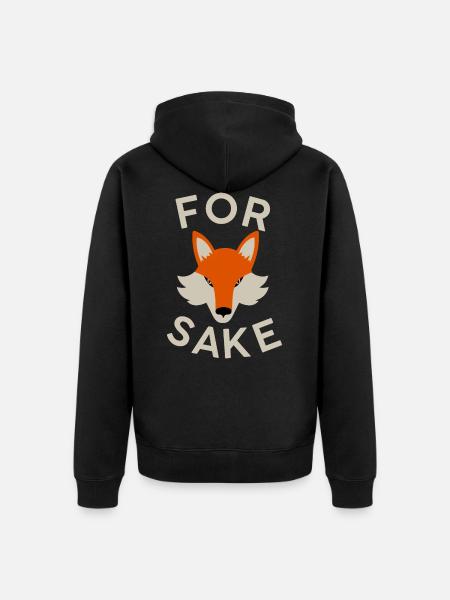 Fox Sake - Unisex Premium Organic Zip Hoodie - black