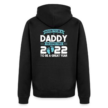 Future Daddy 2022 Future Papa Bébé Cadeau - Veste à capuche bio Premium Unisexe - noir - Dos - Nico (187cm)