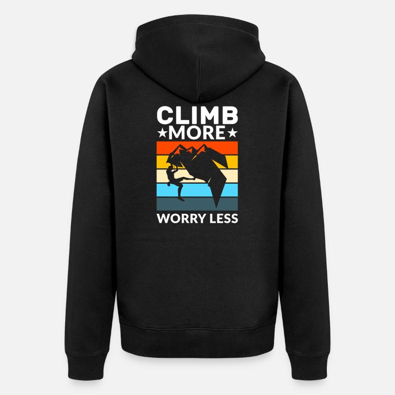 Climbing Climbing Cadeau - Veste à capuche bio Premium Unisexe - noir