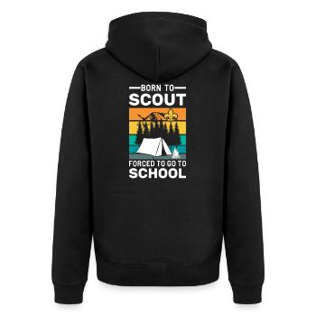Scouts cadeaux - Veste à capuche bio Premium Unisexe - noir - Dos - Nico (187cm)