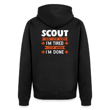 Scouting Mountains Cadeau - Veste à capuche bio Premium Unisexe - noir - Dos - Nico (187cm)