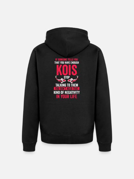 Koi Fish Koi Fish Gift - Unisex Premium Organic Zip Hoodie - black