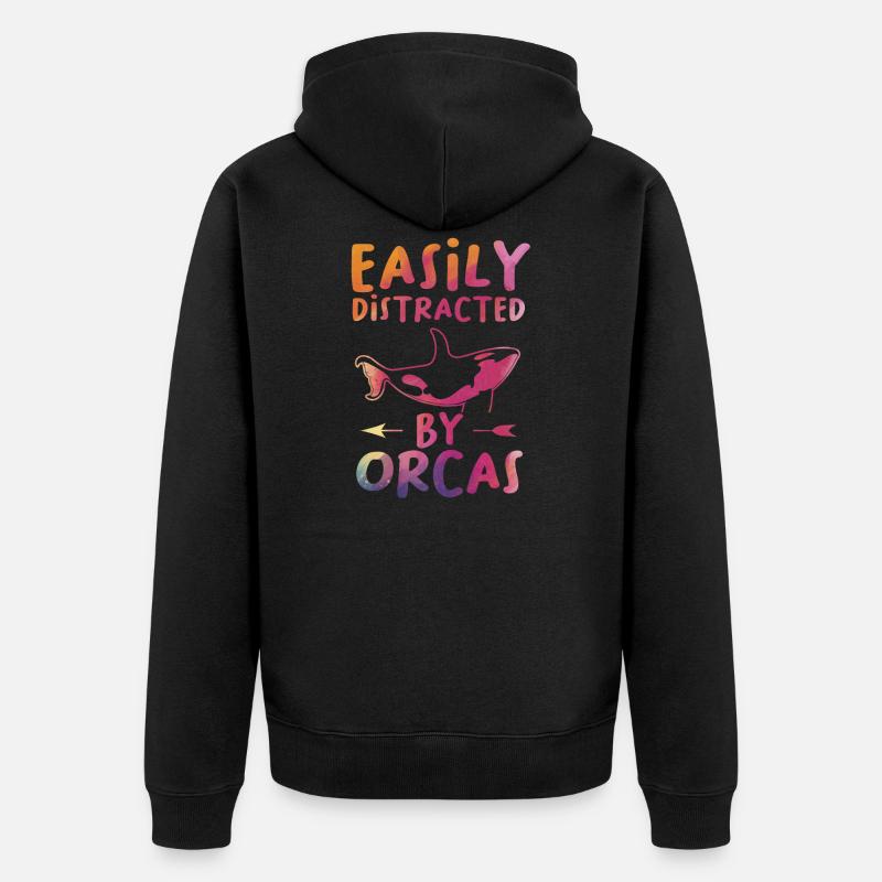 Orca Orca Gift - Unisex Premium Organic Zip Hoodie - black