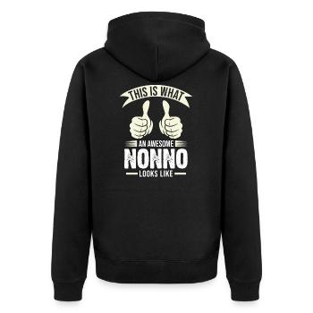 Grand-père Nonno Grand-père Nonno cadeau - Veste à capuche bio Premium Unisexe - noir - Dos - Nico (187cm)